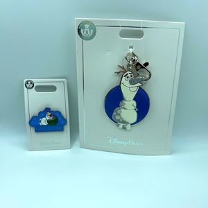 DisneyParks- Olaf Pin Trading Pin And Olaf Charm